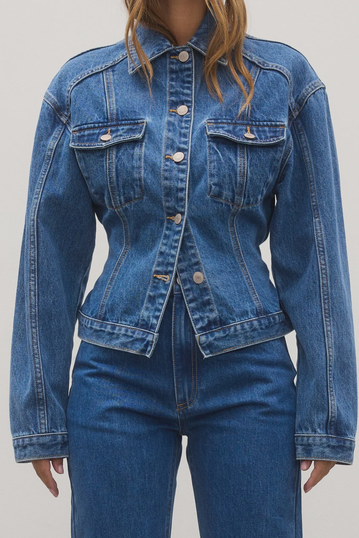 BAYSE - VIOLET DENIM JACKET - DENVER BLUE