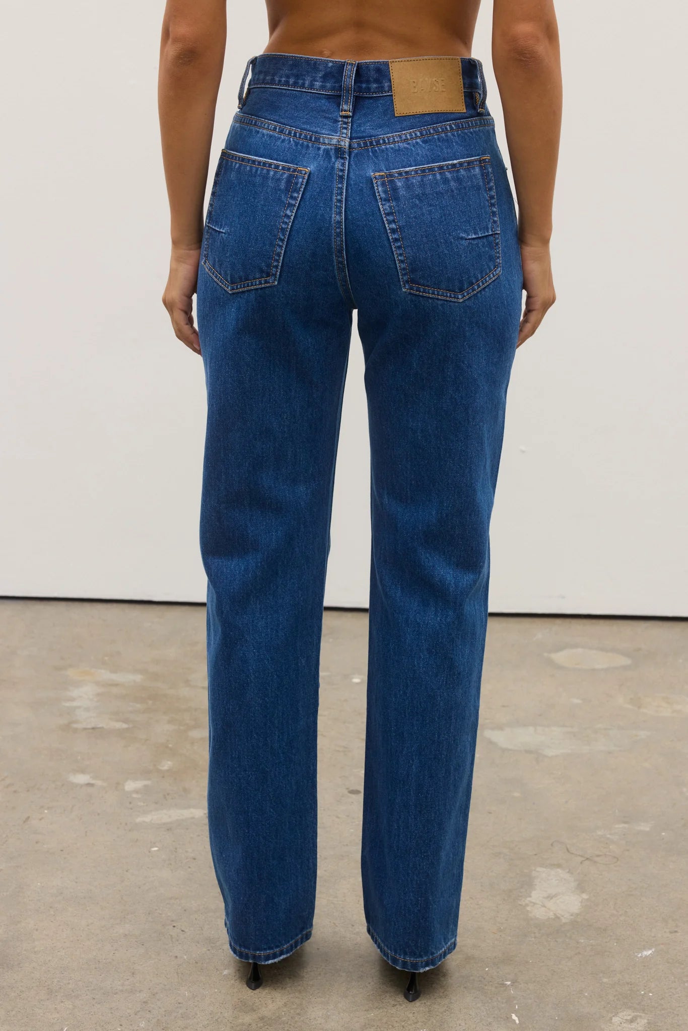 BAYSE - HEIDI HIGH WAISTED JEANS - DENVER BLUE