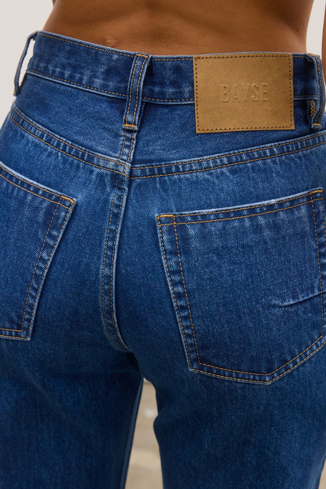 BAYSE - HEIDI HIGH WAISTED JEANS - DENVER BLUE