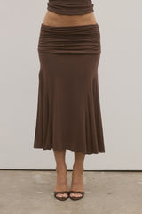 BAYSE - NOEMI SKIRT - CHOCOLATE
