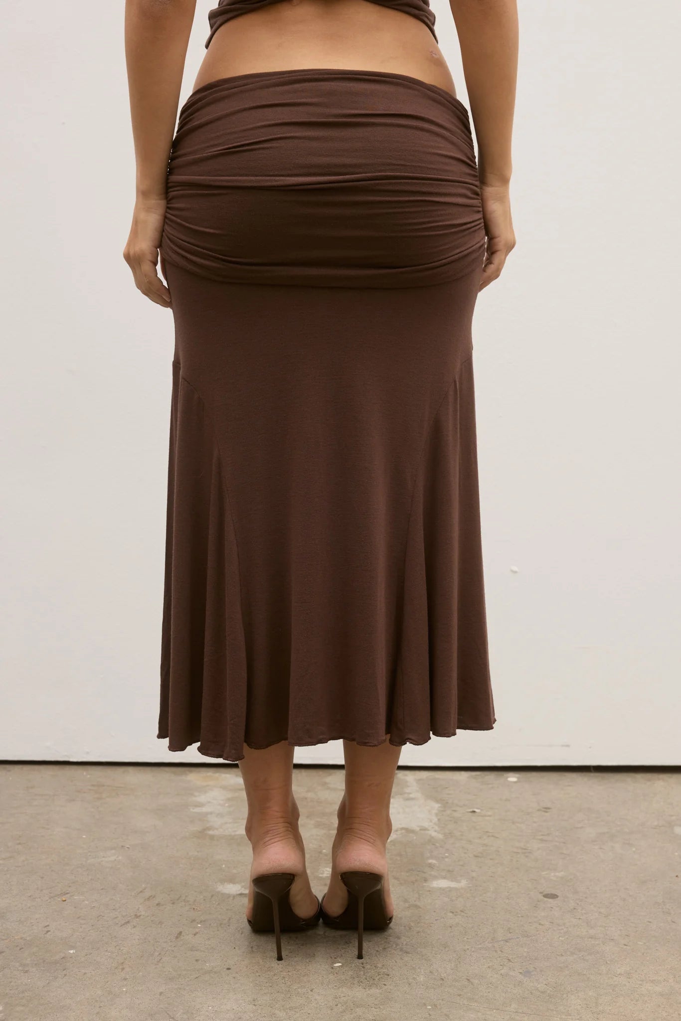 BAYSE - NOEMI SKIRT - CHOCOLATE