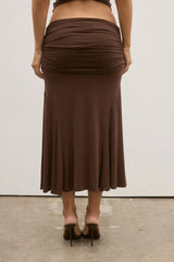 BAYSE - NOEMI SKIRT - CHOCOLATE