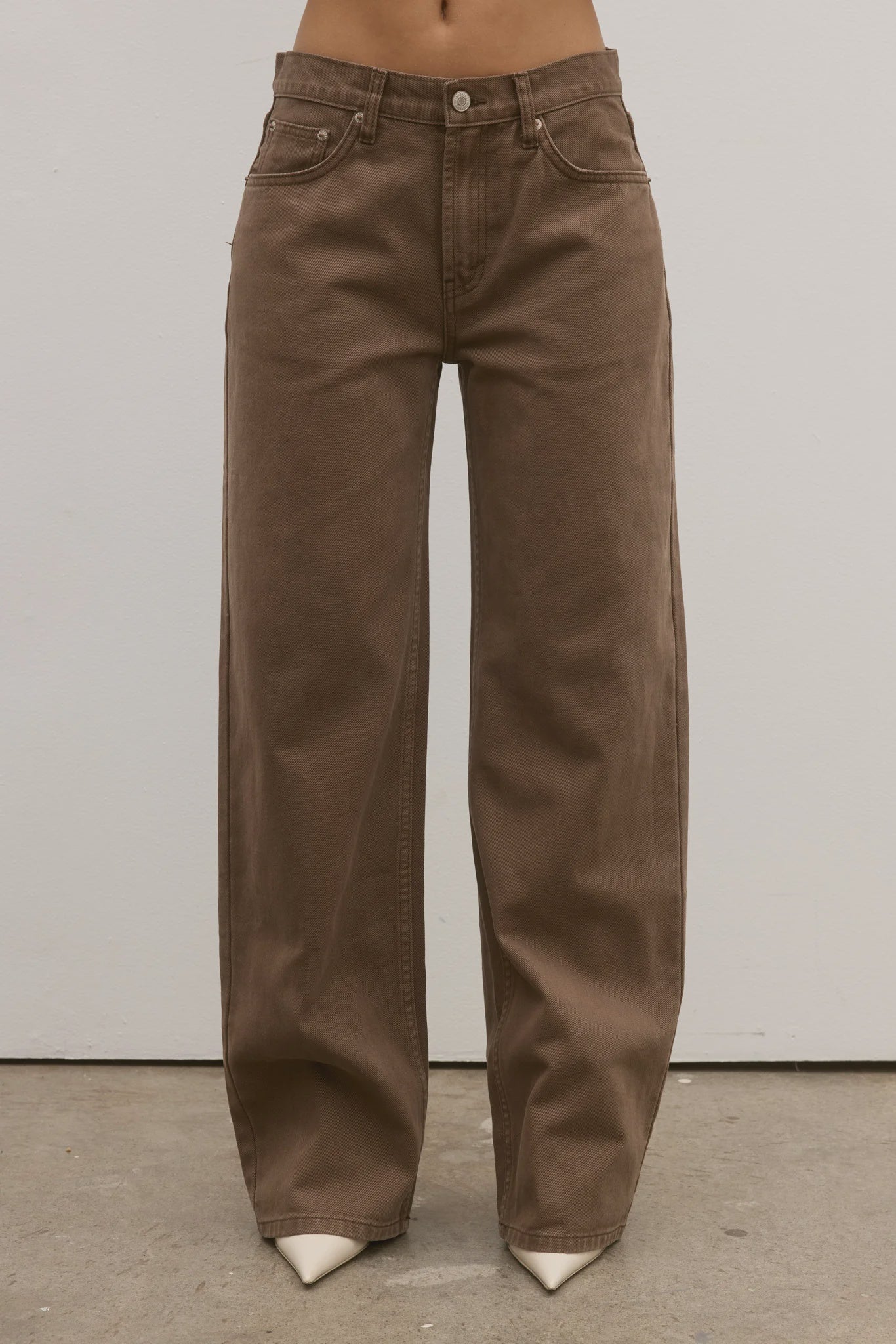 BAYSE - AVERY MID RISE JEAN - CHOCOLATE