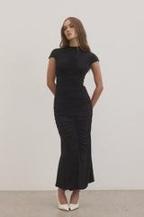 BAYSE - ROSALIE MIDI DRESS - SHADOW