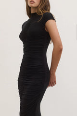 BAYSE - ROSALIE MIDI DRESS - SHADOW
