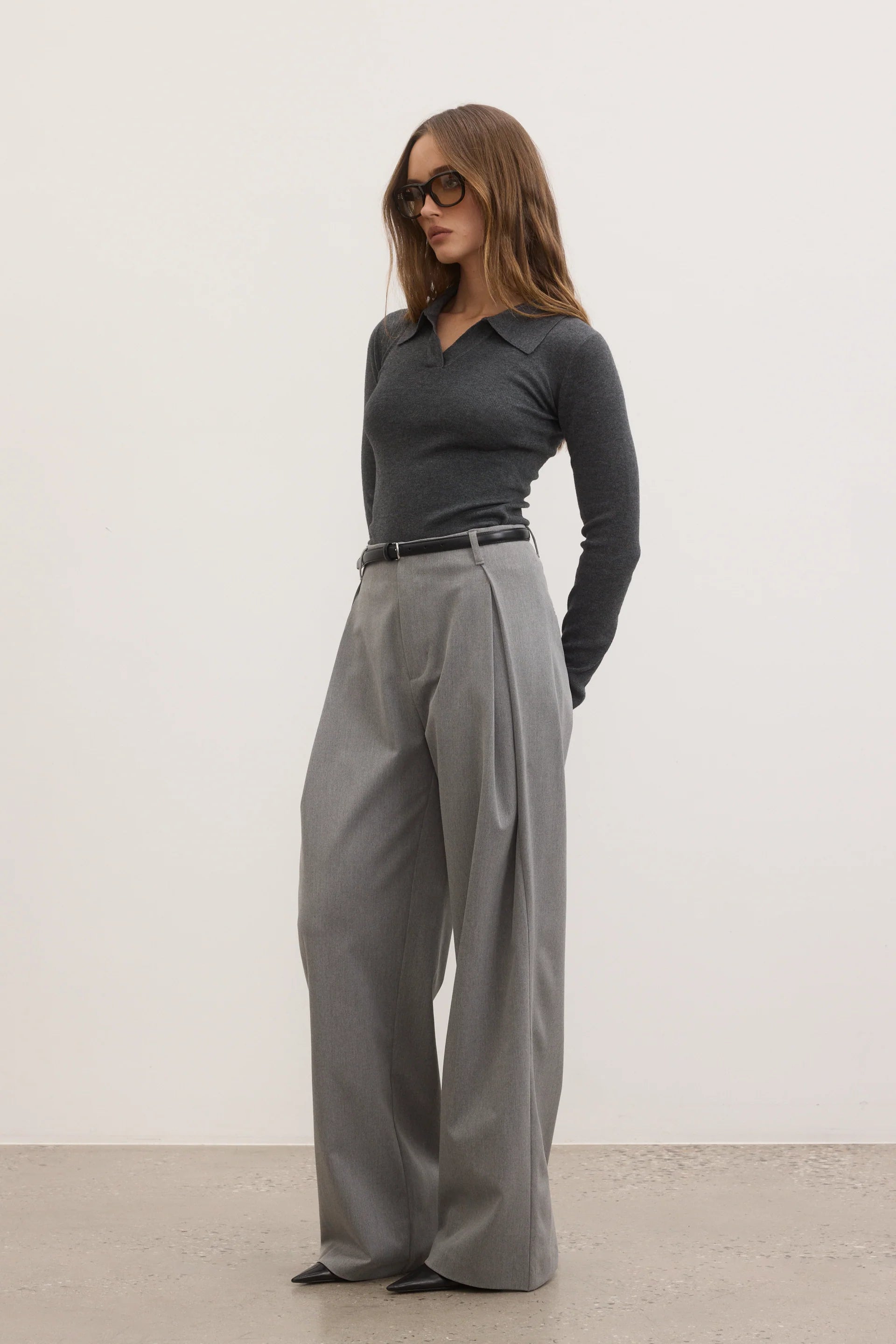 BAYSE - CHELSEA PANT - MOUSE