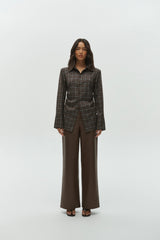 ONE OF OTHERS - JUNO SHIRT BROWN/BLUE PLAID