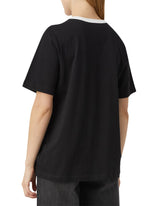 CAMILLA AND MARC - LANDER CONTRAST BIND TEE - BLACK