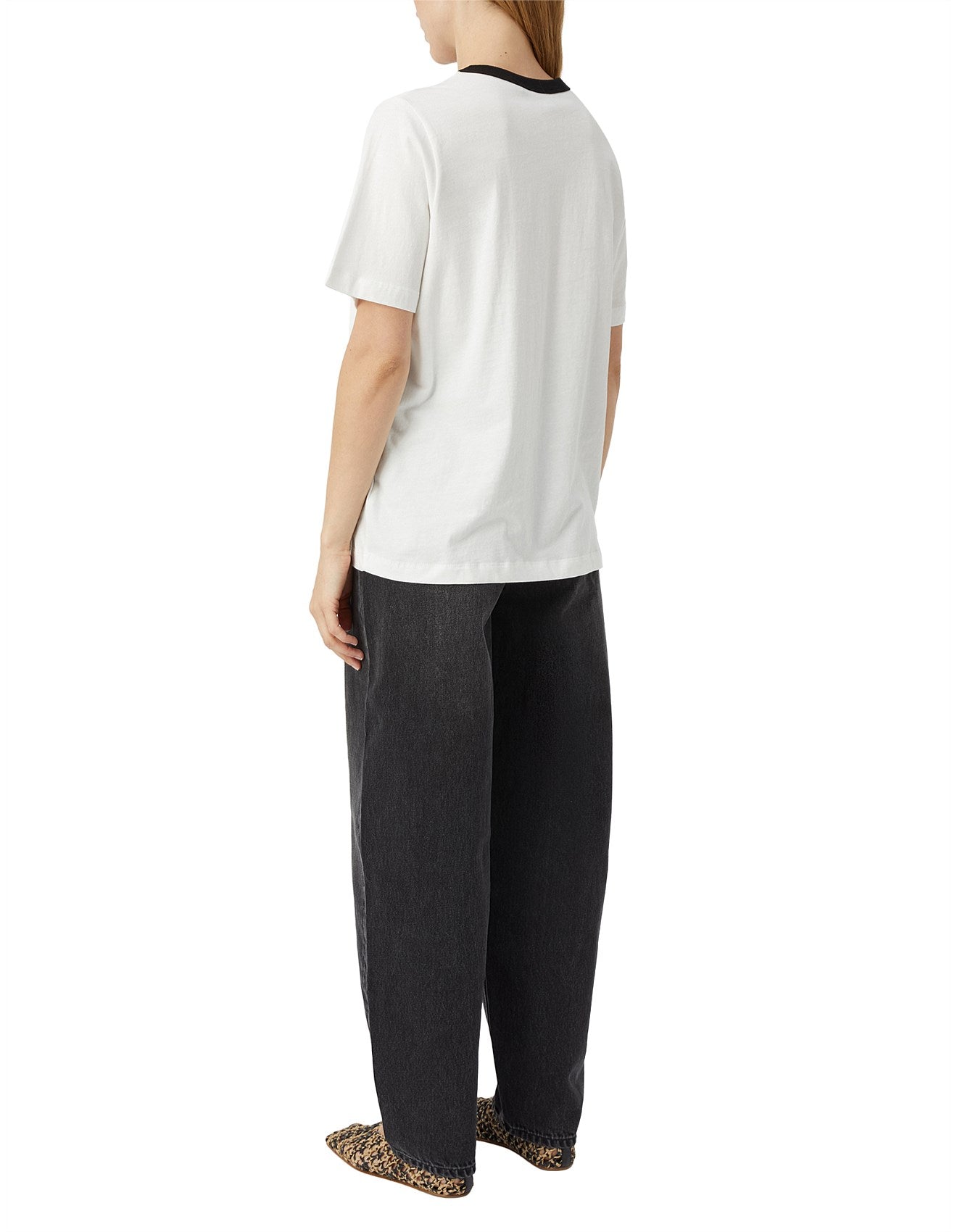 CAMILLA AND MARC - LANDER CONTRAST BIND TEE - WHITE