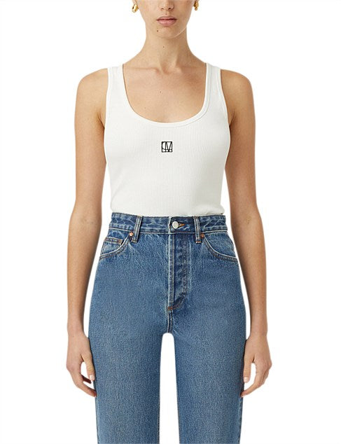 CAMILLA AND MARC - NORA SCOOP NECK TANK - SOFT WHITE