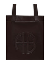 ANINE BING - LARGE RIO TOTE - DARK BROWN RECYCLED LEATHER