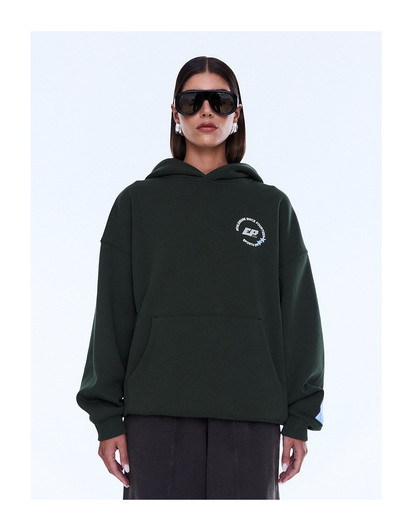 ENA PELLY - ARIES HOODIE - MOSS GREEN