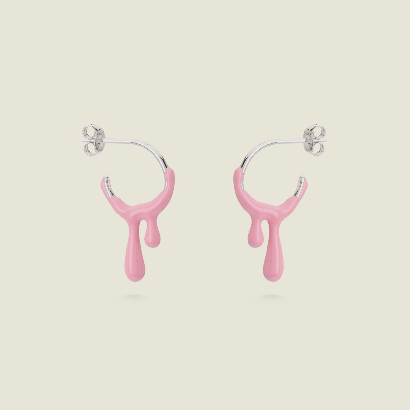 DOLCETTO DESIGNS - GELATO SLIVER EARRINGS - RASPBERRY