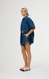 KINNEY - FREYA SHORT - DARK DENIM