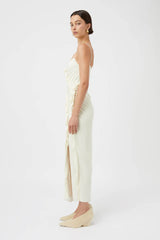 CAMILLA AND MARC - EMIL SLIP MIDI DRESS - SOFT WHITE