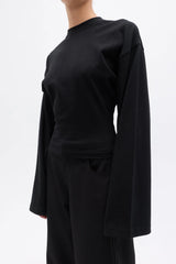 BAYSE - LEX LONG SLEEVE T-SHIRT - BLACK