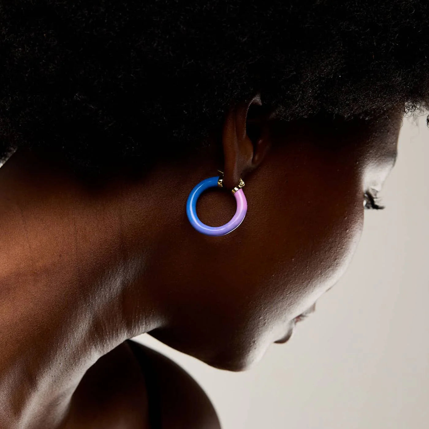 DOLCETTO DESIGNS - TROPICALE HOOP EARRING DAWN - SILVER