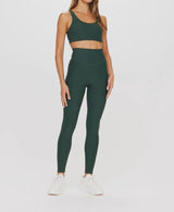 THE UPSIDE - PEACHED 28IN HIGH RISE PANT - BRITISH RACING GREEN