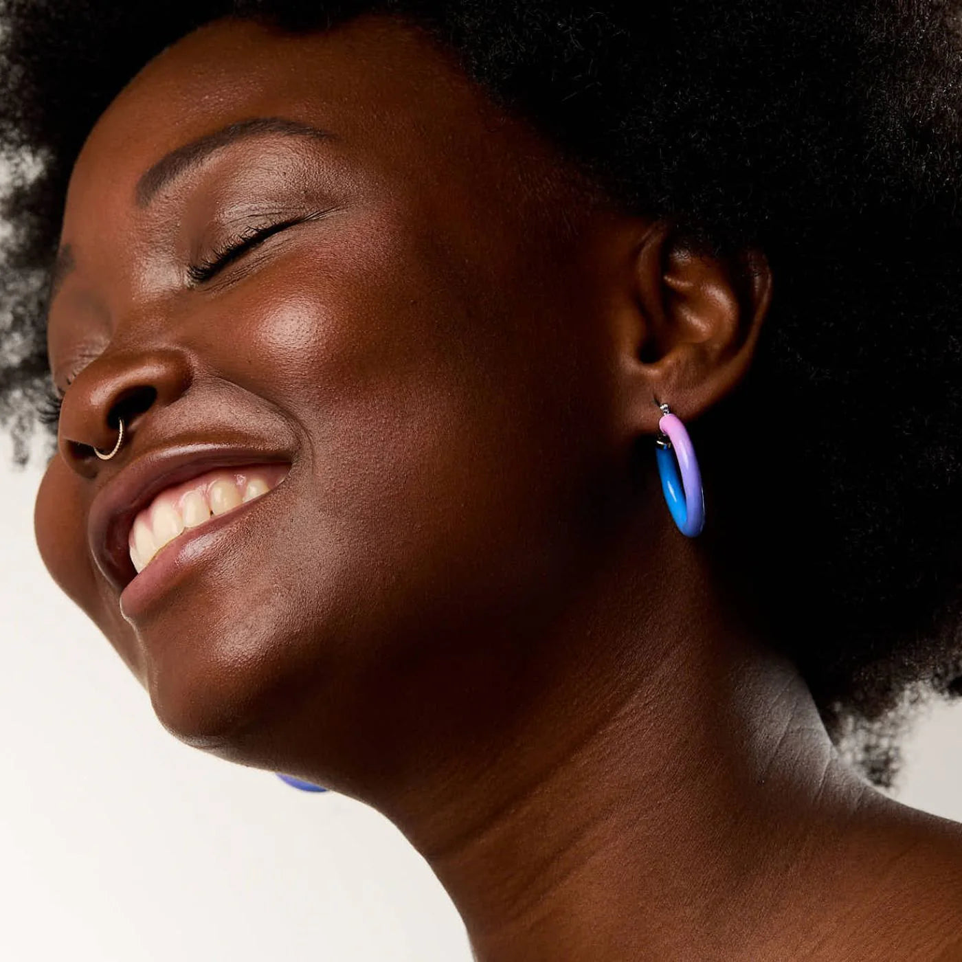 DOLCETTO DESIGNS - TROPICALE HOOP EARRING DAWN - SILVER