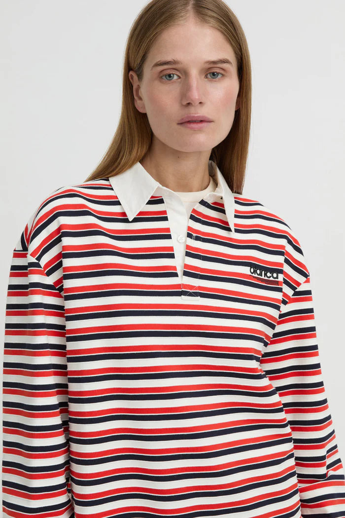 BLANCA - ELLIE POLO TOP - RED