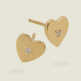 DOLCETTO DESIGNS -CLEMENTIA HEART STUD - GOLD