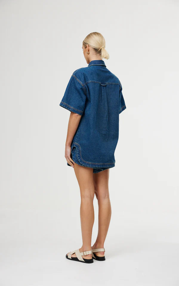 KINNEY - FREYA SHORT - DARK DENIM