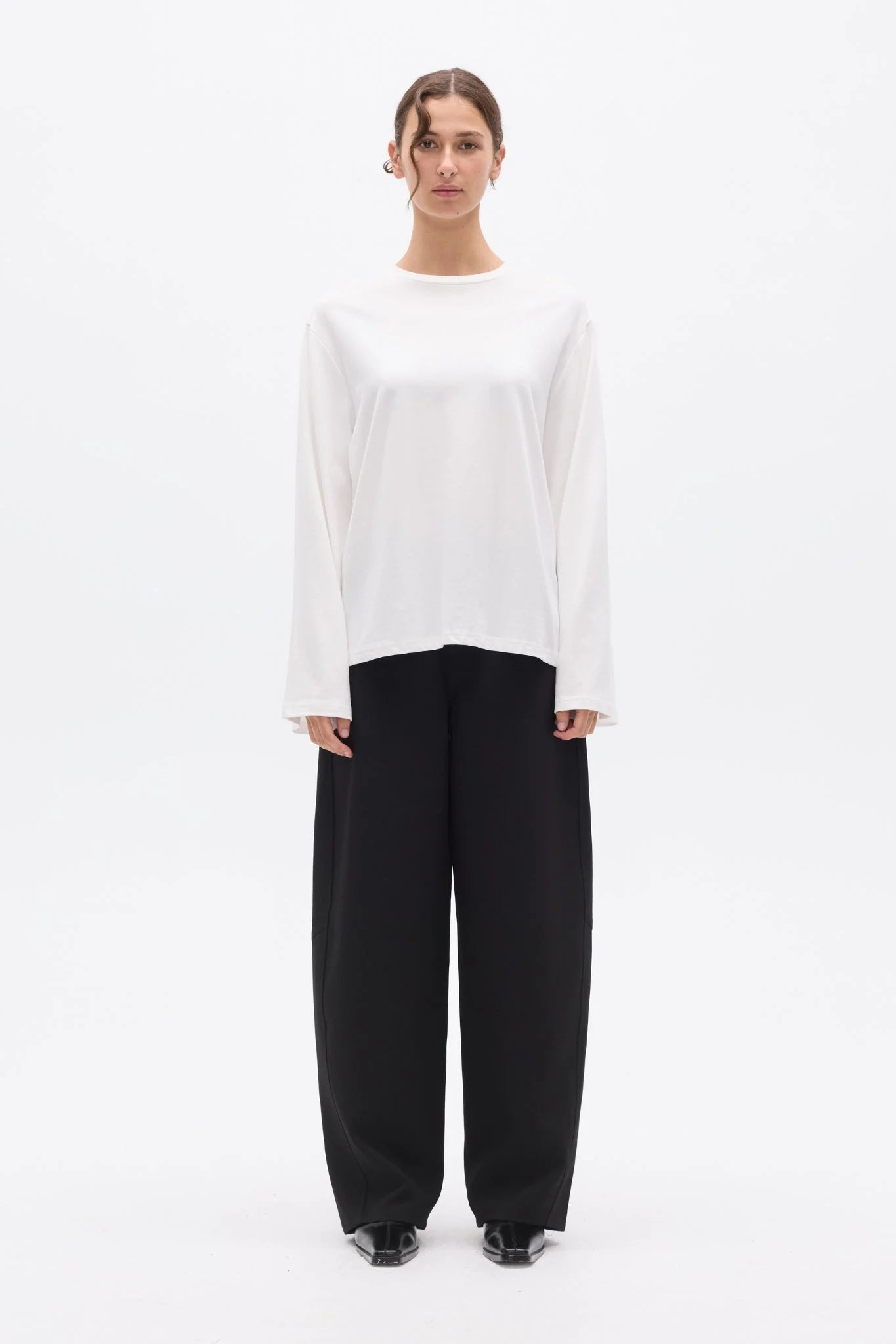 BAYSE - PRIYA LONG SLEEVE TOP - WHITE