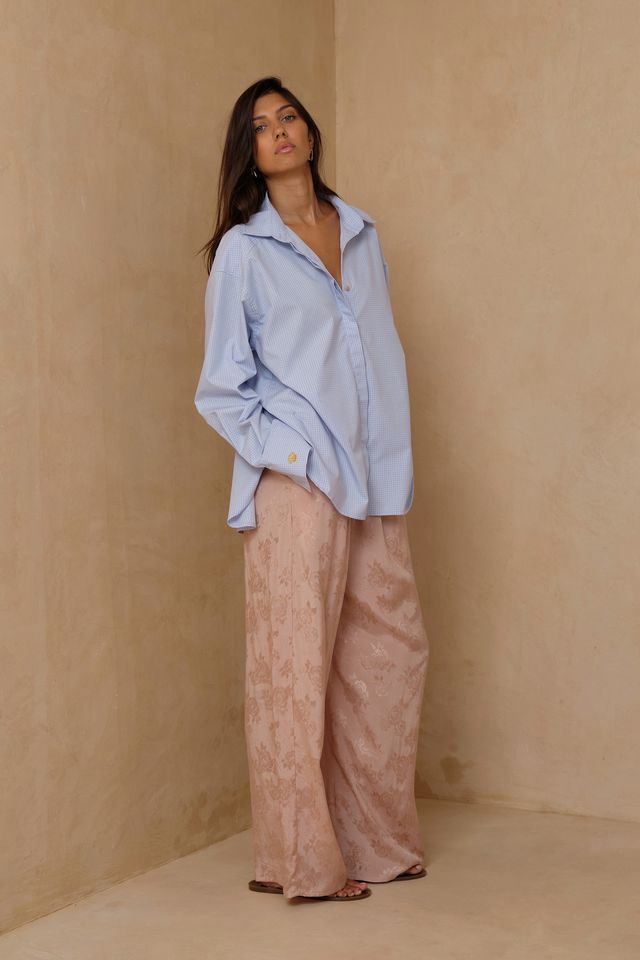 LILYA - HASTINGS SHIRT - BLUE MICRO CHECK