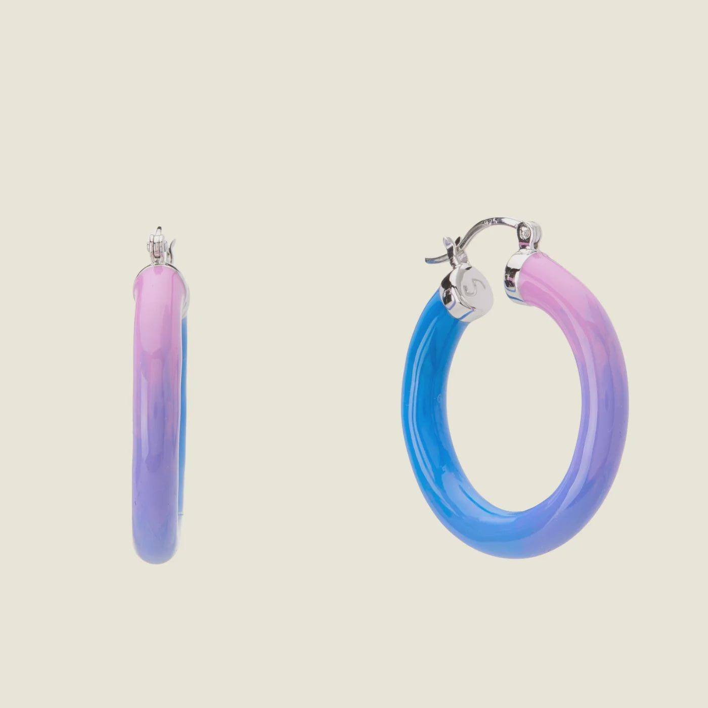 DOLCETTO DESIGNS - TROPICALE HOOP EARRING DAWN - SILVER