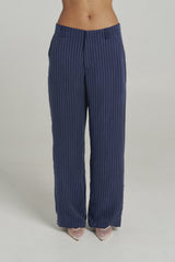 PRE ORDER - SUMMI SUMMI - BOSS PANT - NAVY PINSTRIPE