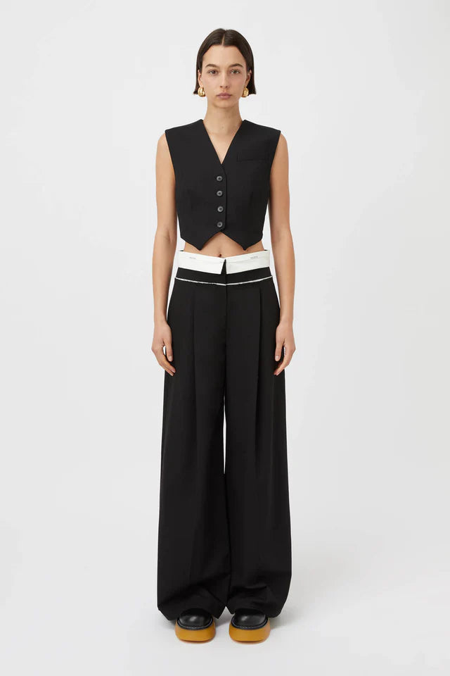 CAMILLA AND MARC - AMULET WIDE-LEG PANT - BLACK