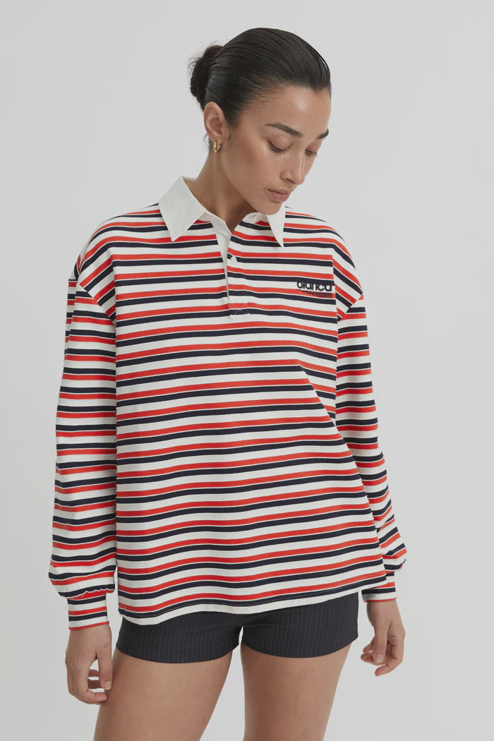 BLANCA - ELLIE POLO TOP - RED