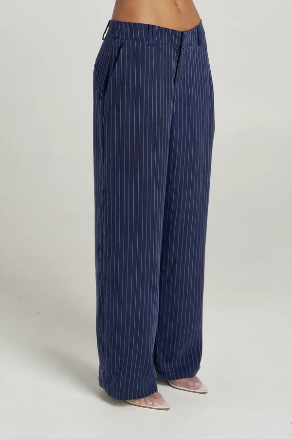 PRE ORDER - SUMMI SUMMI - BOSS PANT - NAVY PINSTRIPE