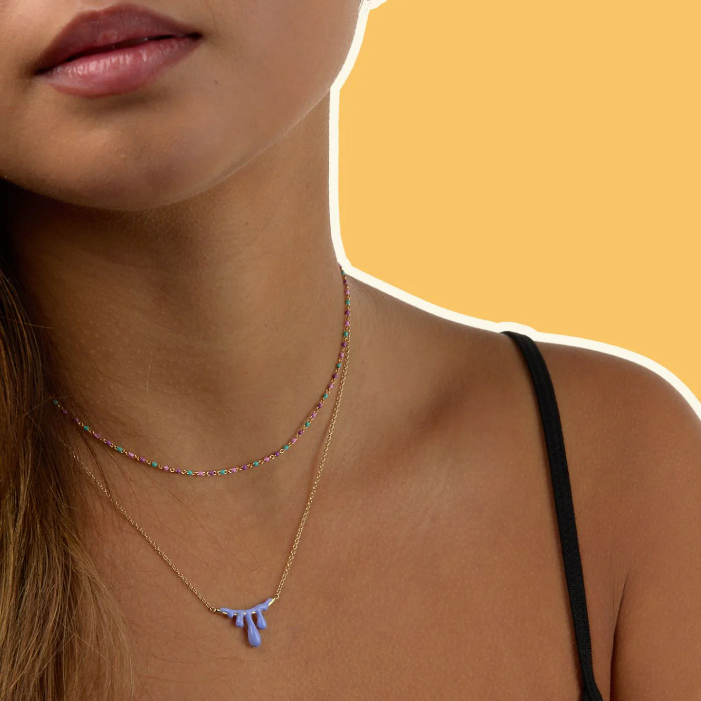 DOLCETTO DESIGNS - GELATO SILVER NECKLACE - LAVENDER