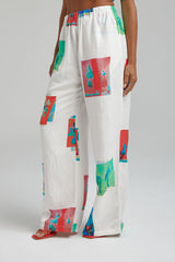 SUMMI SUMMI - LINEN PANTS - MONTAGE WHITE