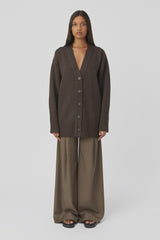 CAMILLA AND MARC - ROMEO 2.0 CARDIGAN - CHOCOLATE MELANGE