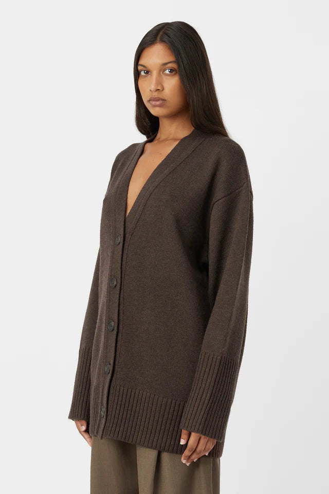 CAMILLA AND MARC - ROMEO 2.0 CARDIGAN - CHOCOLATE MELANGE