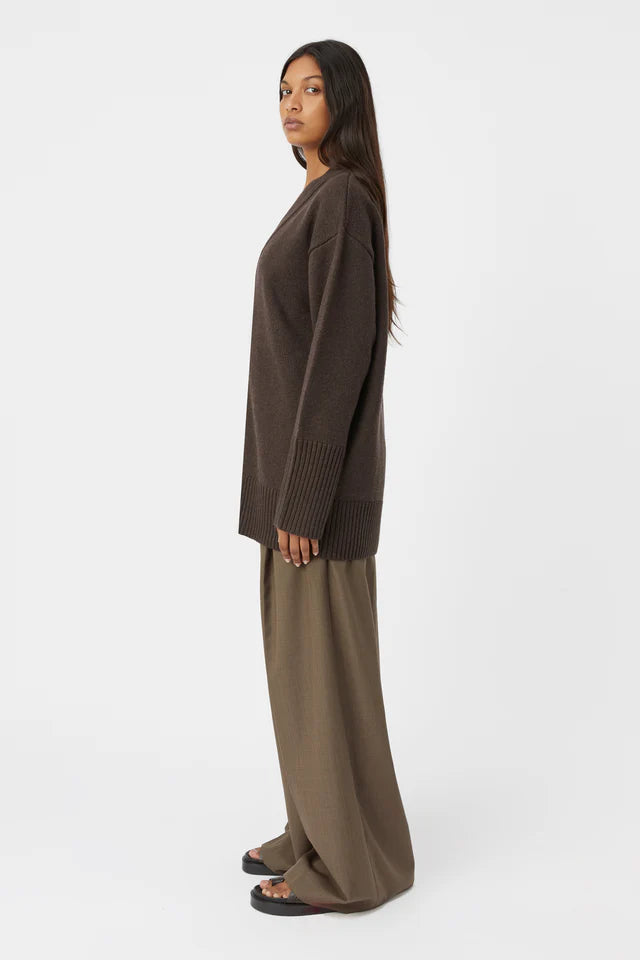 CAMILLA AND MARC - ROMEO 2.0 CARDIGAN - CHOCOLATE MELANGE