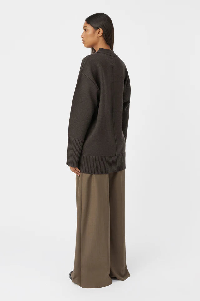 CAMILLA AND MARC - ROMEO 2.0 CARDIGAN - CHOCOLATE MELANGE