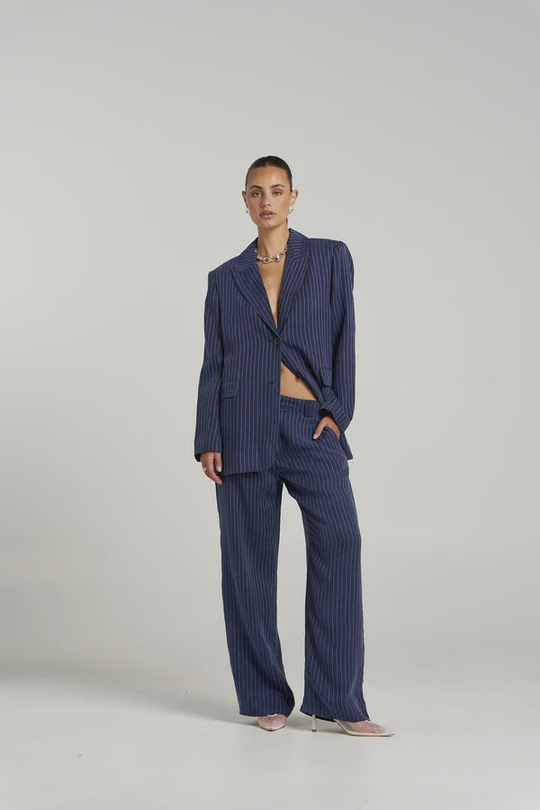 PRE ORDER - SUMMI SUMMI - OS BLAZER - NAVY PINSTRIPE