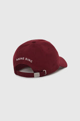 ANINE BING - JEREMY BASEBALL CAP - CABERNET
