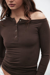 BAYSE BRAND - ZINNIA TOP - CHOCOLATE