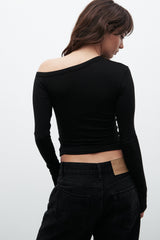 BAYSE BRAND - ZINNIA TOP - BLACK