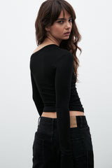 BAYSE BRAND - ZINNIA TOP - BLACK