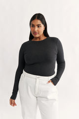 PRIMI - CARINA LONG SLEEVE - CHARCOAL MARLE