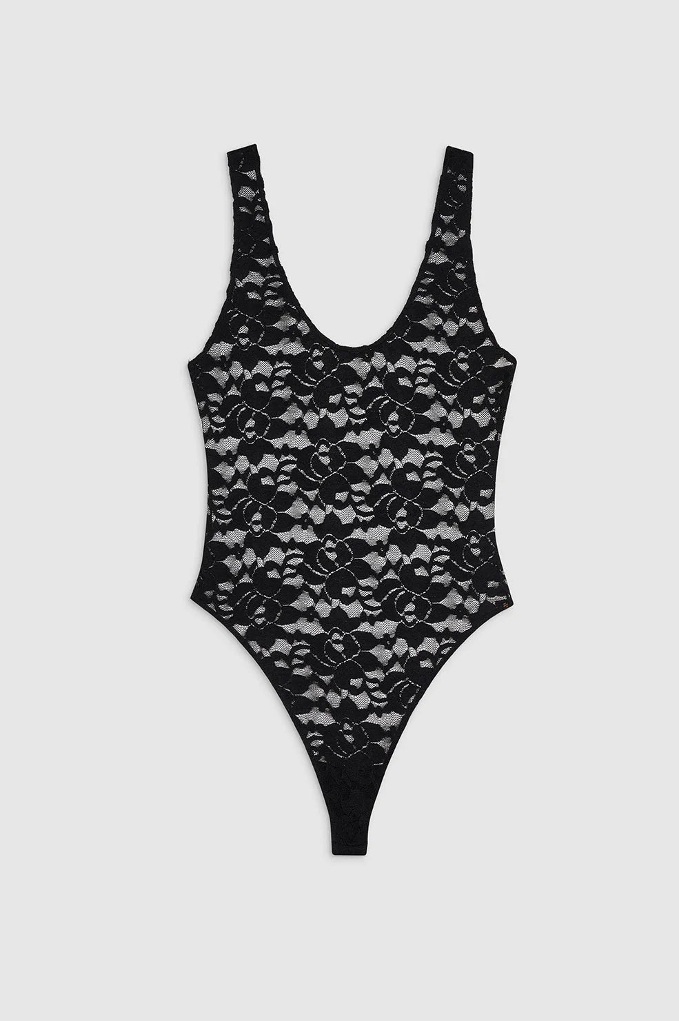 ANINE BING - ALYSHA BODYSUIT - BLACK FLORAL