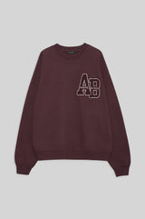 ANINE BING - MILES OVERSIZED SWEATSHIRT LETTERMAN - DARK BURGUNDY