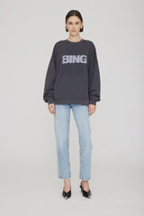 ANINE BING - MILES SWEATSHIRT BLUR - VINTAGE BLACK