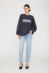 ANINE BING - MILES SWEATSHIRT BLUR - VINTAGE BLACK