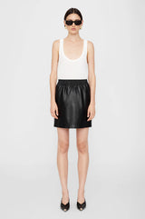 ANINE BING - SOTO SKIRT - BLACK VEGAN LEATHER